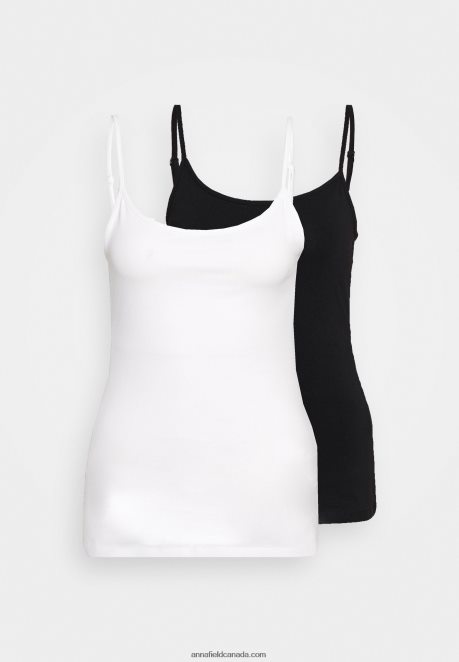 Anna Field Women 2 Pack Top White/Black H42J4Z438