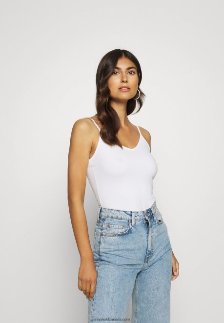 Anna Field Women 2 Pack Top White/Black H42J4Z507