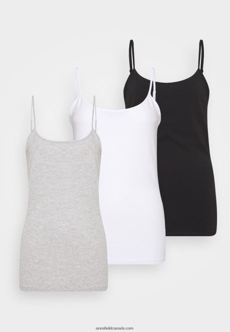 Anna Field Women 3Er Pack Top Black/White H42J4Z510
