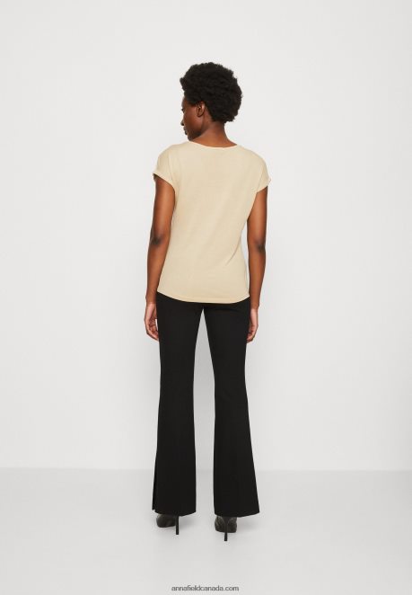 Anna Field Women 3 Pack Basic T-Shirt Beige/Off-White/Red H42J4Z301