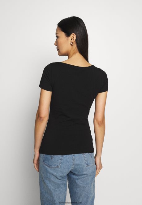 Anna Field Women 3 Pack Basic T-Shirt Black H42J4Z273