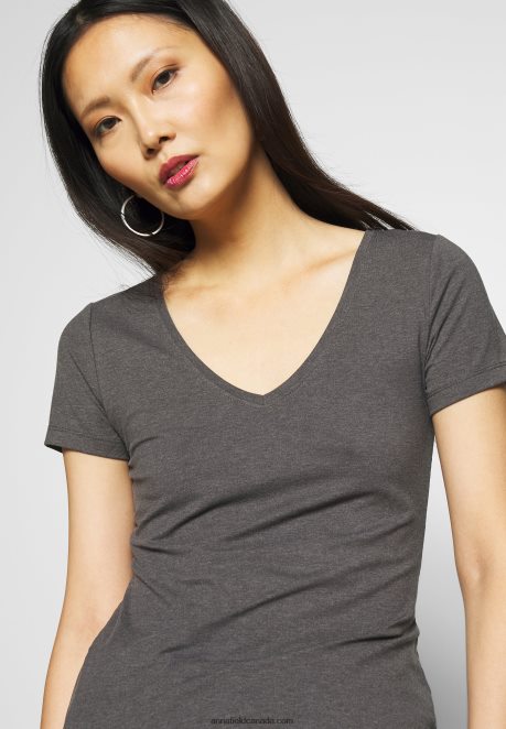 Anna Field Women 3 Pack Basic T-Shirt Black, White H42J4Z324