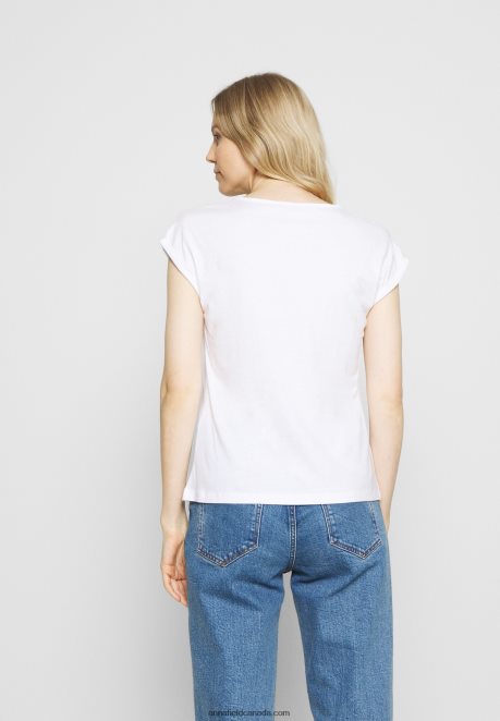 Anna Field Women 3 Pack Basic T-Shirt Black/White/Mottled Light Grey H42J4Z266