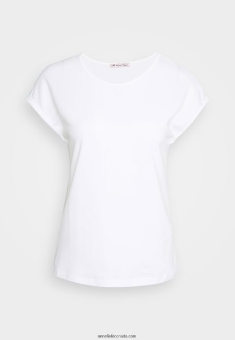 Anna Field Women 3 Pack Basic T-Shirt Black/White/Mottled Light Grey H42J4Z266
