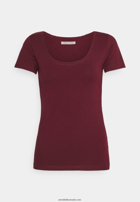 Anna Field Women 3 Pack Basic T-Shirt Dark Red/Dark Blue/White H42J4Z330