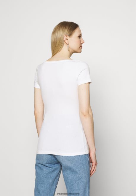Anna Field Women 3 Pack Basic T-Shirt White H42J4Z328