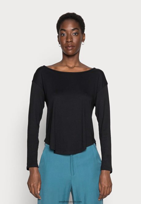 Anna Field Women Basic Long Sleeved Top Black H42J4Z542