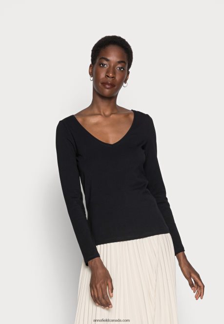 Anna Field Women Basic Long Sleeved Top Black H42J4Z594