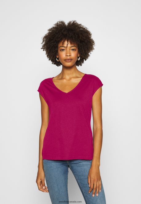 Anna Field Women Basic T-Shirt Berry H42J4Z290