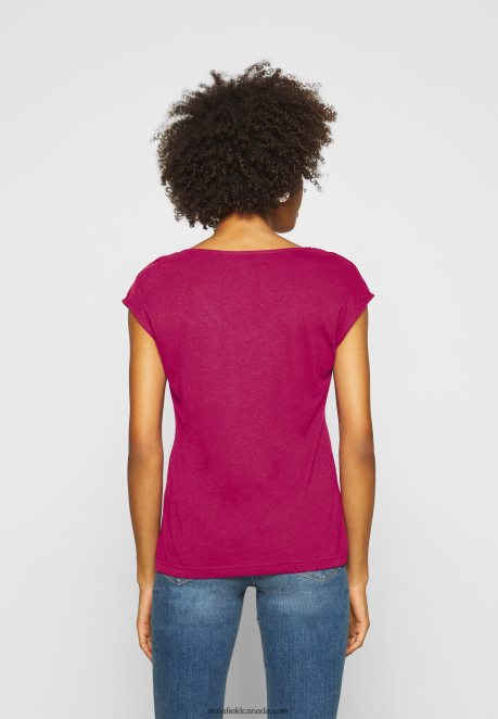 Anna Field Women Basic T-Shirt Berry H42J4Z290