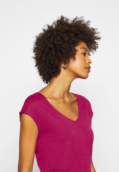 Anna Field Women Basic T-Shirt Berry H42J4Z290