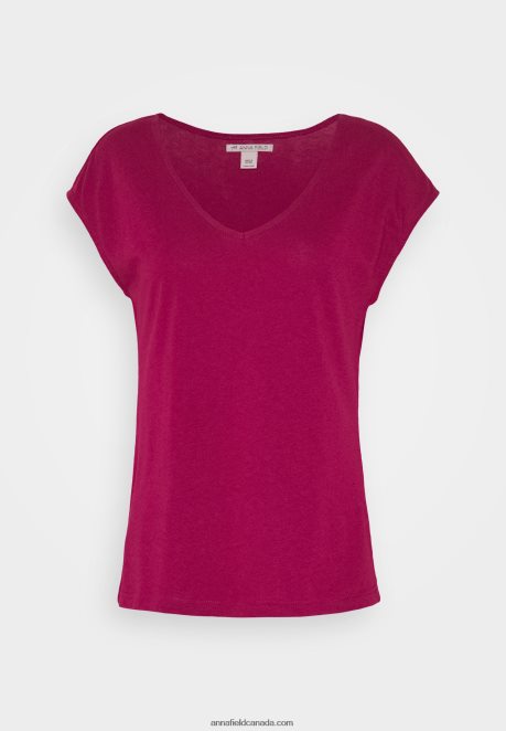 Anna Field Women Basic T-Shirt Berry H42J4Z290