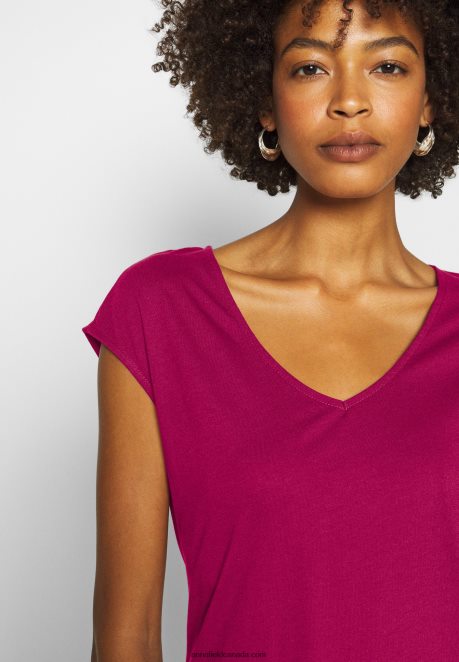 Anna Field Women Basic T-Shirt Berry H42J4Z290