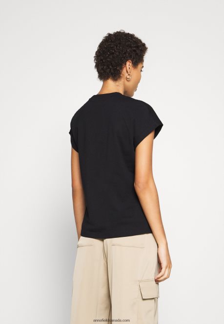 Anna Field Women Basic T-Shirt Black H42J4Z244