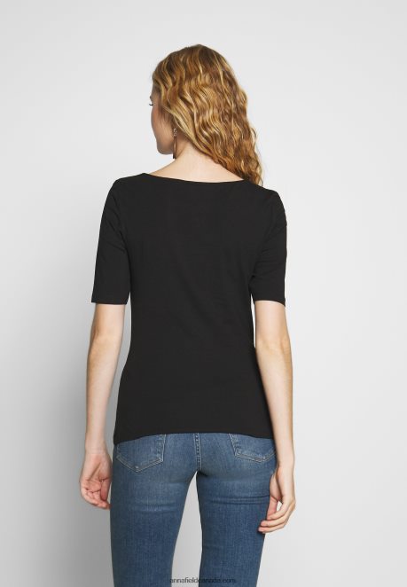 Anna Field Women Basic T-Shirt Black H42J4Z245