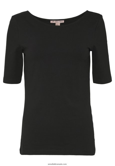 Anna Field Women Basic T-Shirt Black H42J4Z245