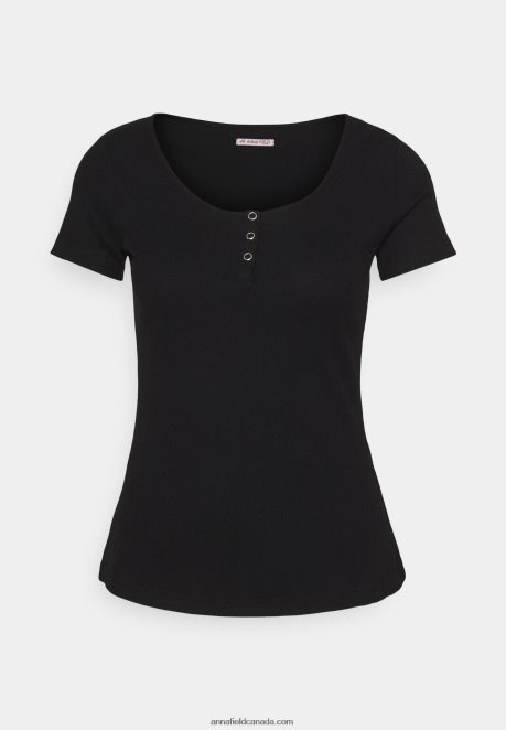 Anna Field Women Basic T-Shirt Black H42J4Z248