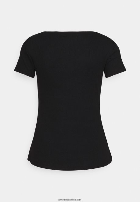 Anna Field Women Basic T-Shirt Black H42J4Z248