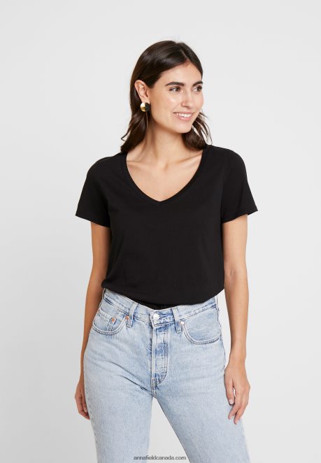 Anna Field Women Basic T-Shirt Black H42J4Z287