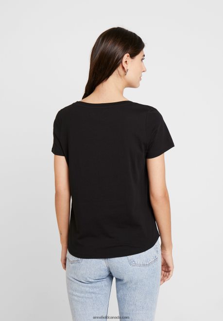 Anna Field Women Basic T-Shirt Black H42J4Z287