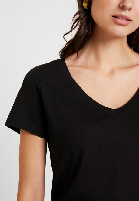 Anna Field Women Basic T-Shirt Black H42J4Z287