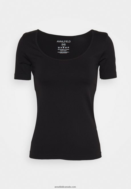 Anna Field Women Basic T-Shirt Black H42J4Z374