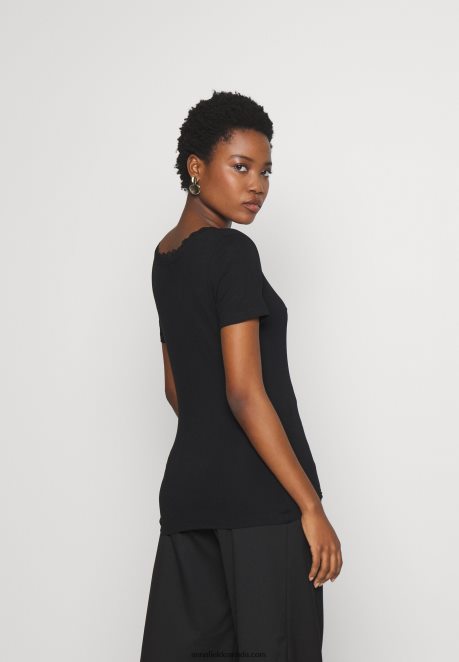 Anna Field Women Basic T-Shirt Black H42J4Z377