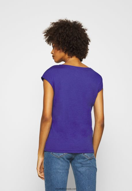Anna Field Women Basic T-Shirt Clematis Blue H42J4Z348