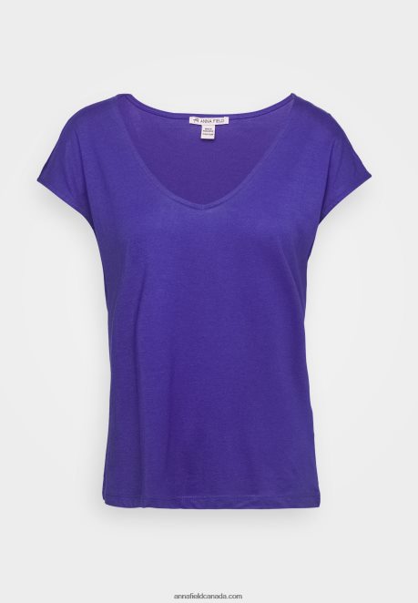 Anna Field Women Basic T-Shirt Clematis Blue H42J4Z348