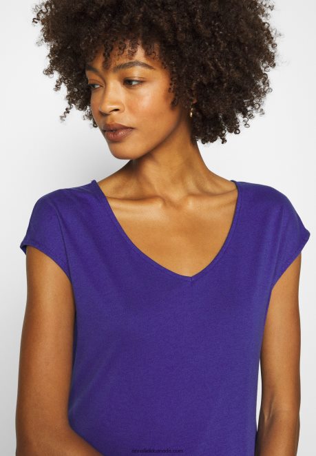 Anna Field Women Basic T-Shirt Clematis Blue H42J4Z348