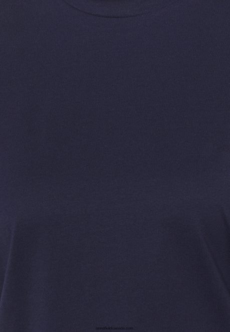Anna Field Women Basic T-Shirt Dark Blue H42J4Z254