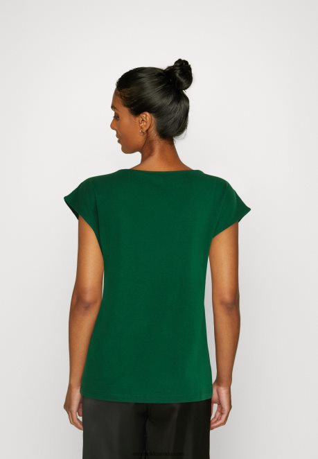 Anna Field Women Basic T-Shirt Dark Green H42J4Z326