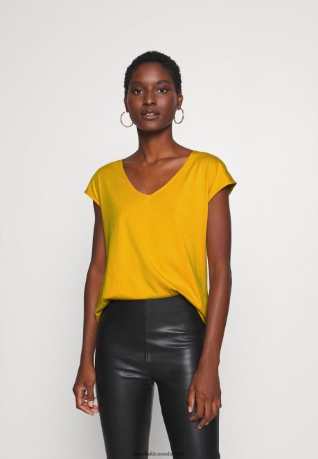 Anna Field Women Basic T-Shirt Golden Yellow H42J4Z279