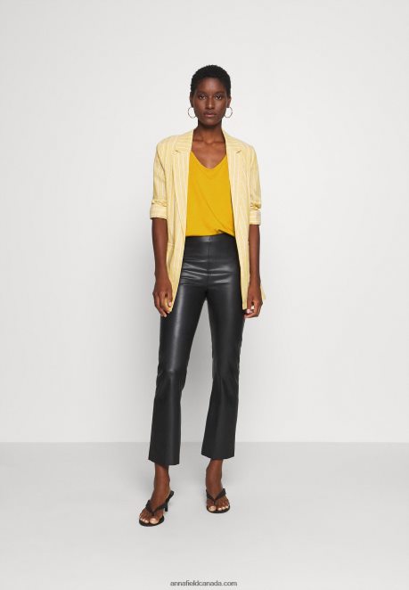 Anna Field Women Basic T-Shirt Golden Yellow H42J4Z279