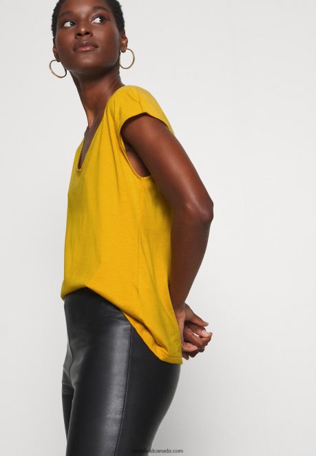 Anna Field Women Basic T-Shirt Golden Yellow H42J4Z279