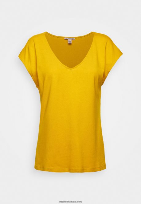 Anna Field Women Basic T-Shirt Golden Yellow H42J4Z279