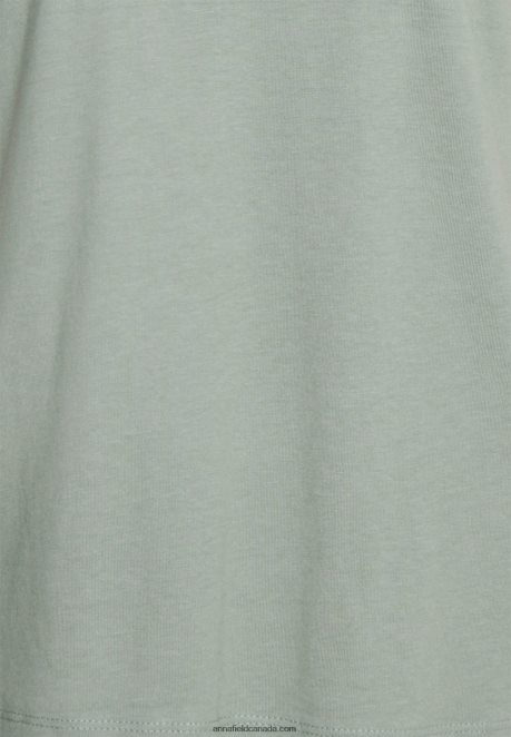 Anna Field Women Basic T-Shirt Light Green H42J4Z322