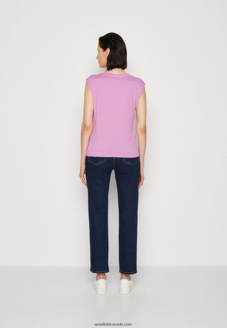 Anna Field Women Basic T-Shirt Lilac H42J4Z363