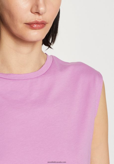 Anna Field Women Basic T-Shirt Lilac H42J4Z363
