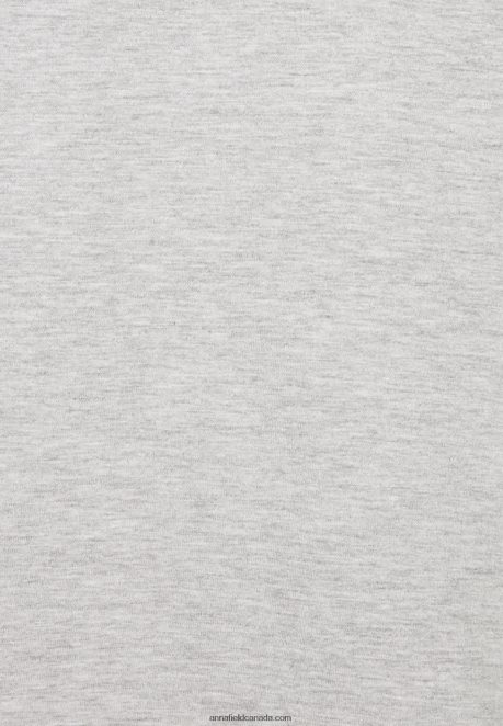 Anna Field Women Basic T-Shirt Mottled Light Grey H42J4Z257