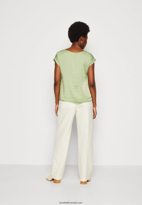 Anna Field Women Basic T-Shirt Olive H42J4Z315