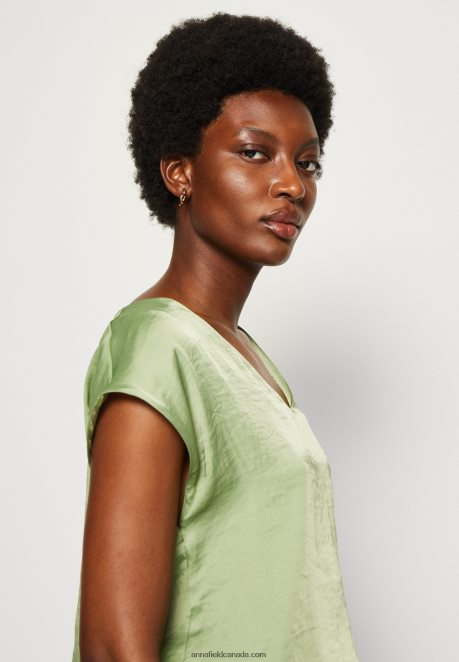 Anna Field Women Basic T-Shirt Olive H42J4Z315