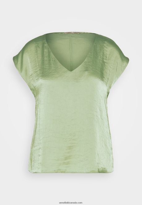Anna Field Women Basic T-Shirt Olive H42J4Z315