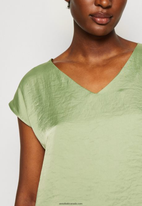 Anna Field Women Basic T-Shirt Olive H42J4Z315