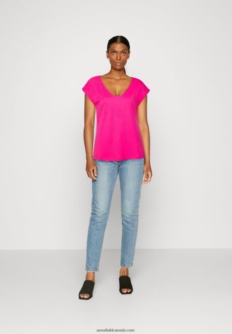 Anna Field Women Basic T-Shirt Pink H42J4Z378