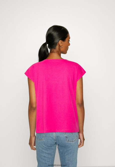 Anna Field Women Basic T-Shirt Pink H42J4Z378