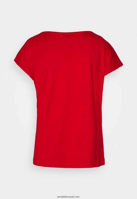 Anna Field Women Basic T-Shirt Red H42J4Z337