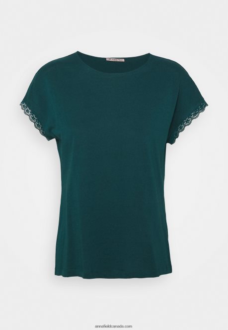 Anna Field Women Basic T-Shirt Teal H42J4Z277