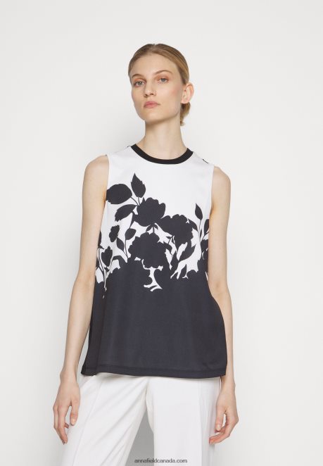 Anna Field Women Blouse Black/White H42J4Z504