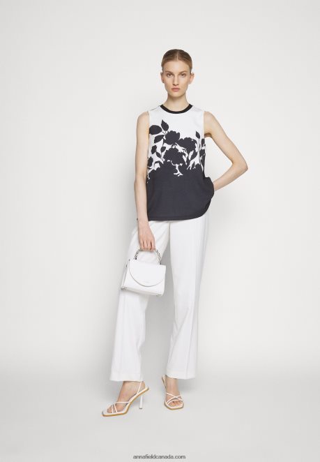 Anna Field Women Blouse Black/White H42J4Z504